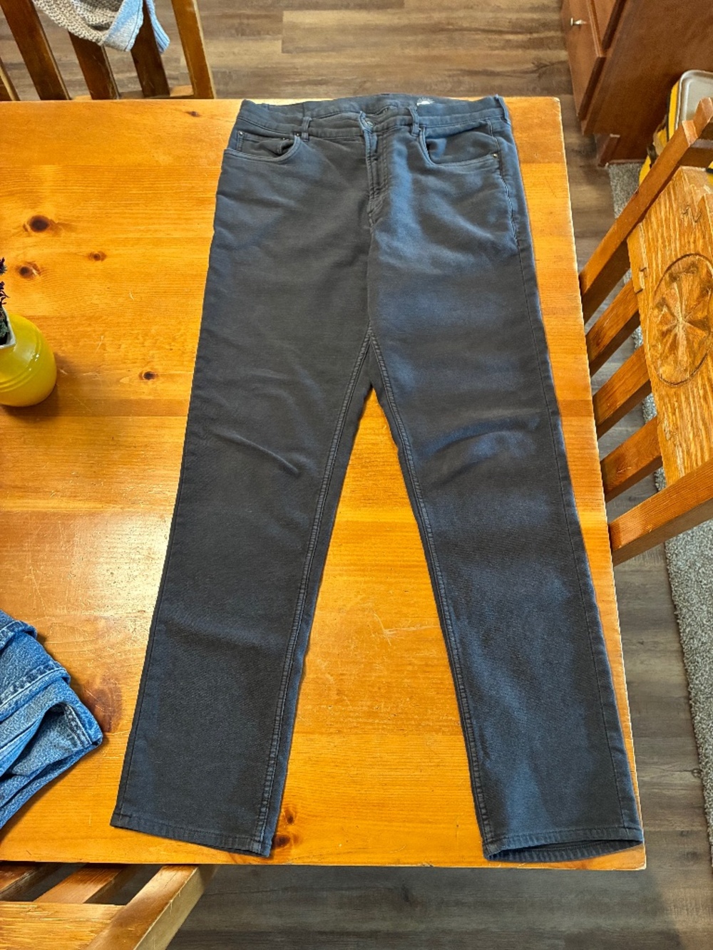 Faherty Stretch Terry Pant - 33x32 - faded black.
